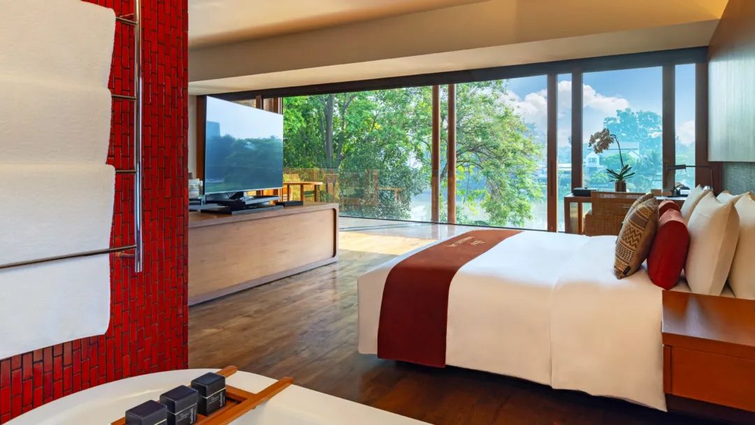 Odysseys Travel - Anantara Chiang Mai Resort - Lanna Riverfront Suite - Bedroom