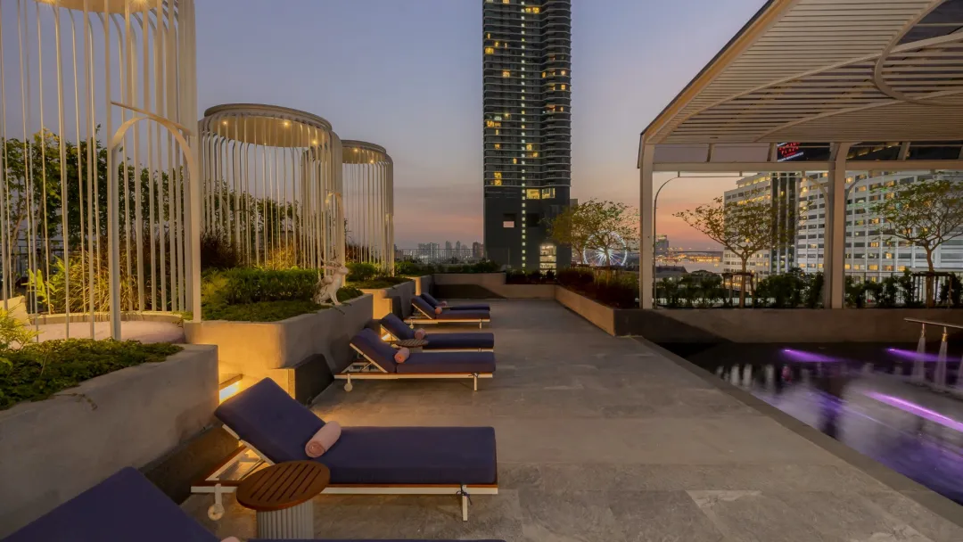 Odysseys Travel - The Salil Hotel Riverside Bangkok - Rooftop Sun Loungers