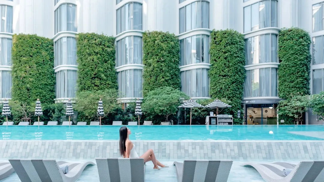 Odysseys Travel - The Salil Hotel Riverside Bangkok - Pool and Facade