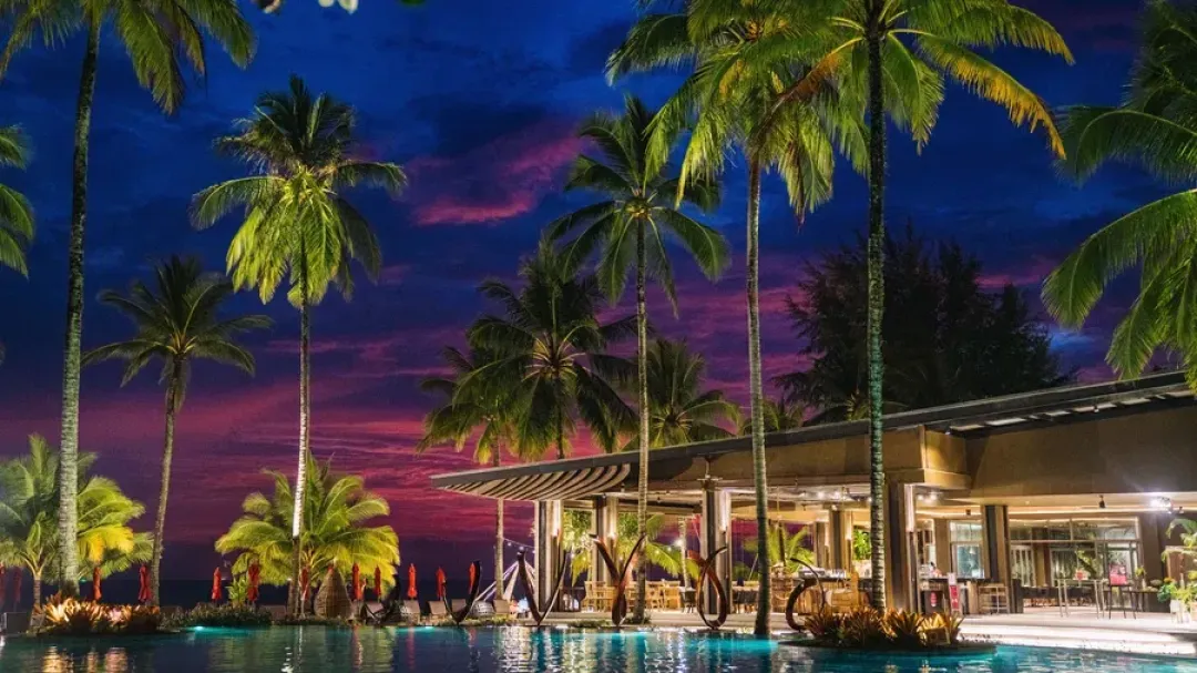 Odysseys Travel - Ramada Resort by Wyndham Khao Lak - Pool at Night