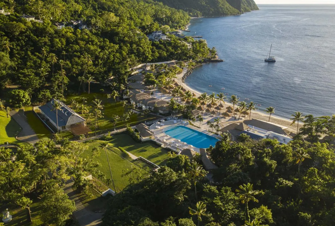 Odysseys Travel - Sugar Beach, A Viceroy Resort  - Resort Aerial View