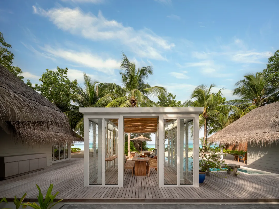 Odysseys Travel - Six Senses Kanuhura - Two Bedroom Beach Villa with Pool - Outdoor Dining