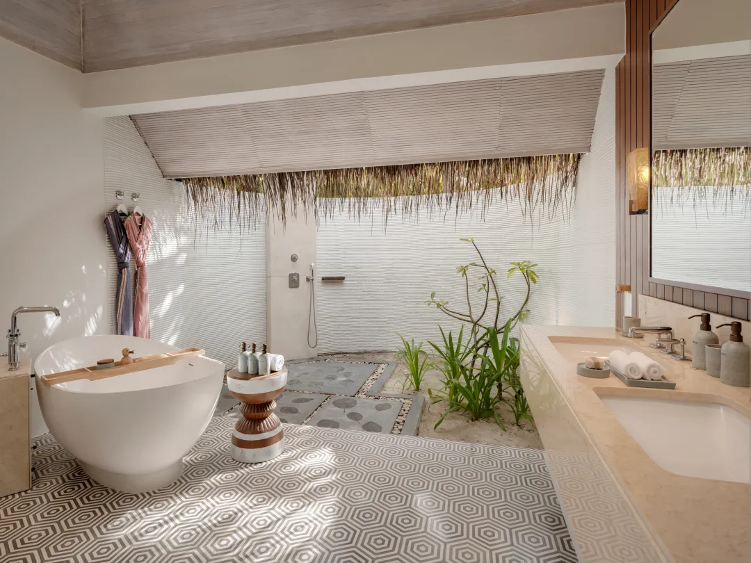 Odysseys Travel - Six Senses Kanuhura - Two Bedroom Beach Villa with Pool - Bathroom