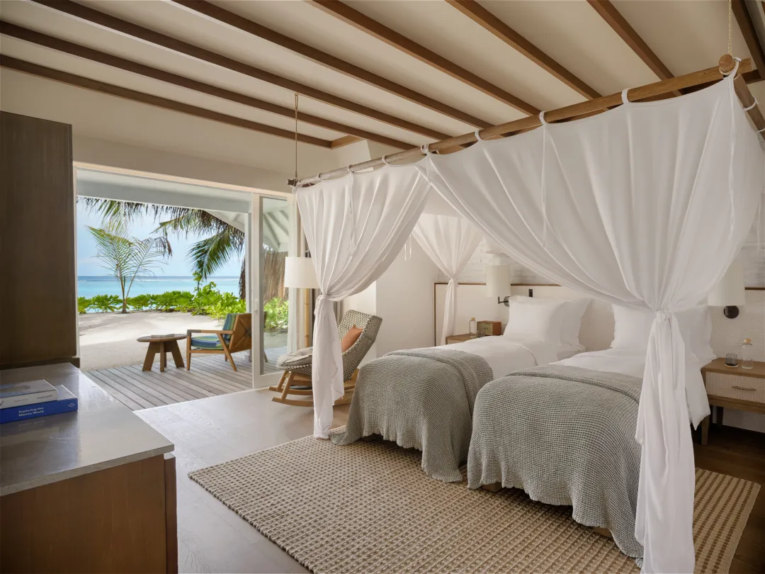 Odysseys Travel - Six Senses Kanuhura - Two Bedroom Beach Villa Suite with Pool - Twin Beds