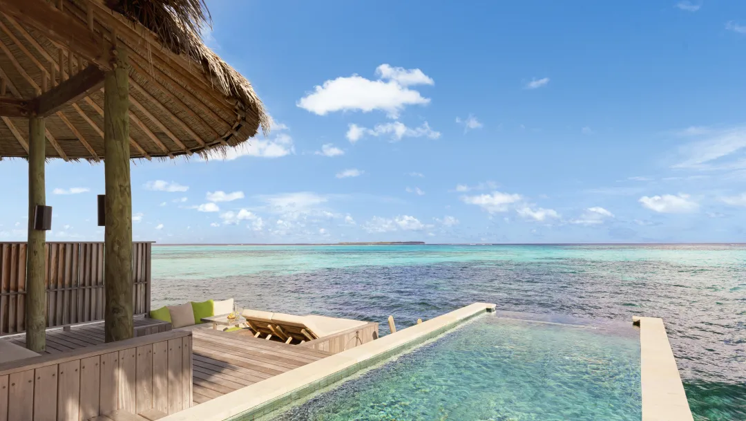 Odysseys Travel - Six Senses Laamu - Ocean Water Villa with Pool - Pool Deck