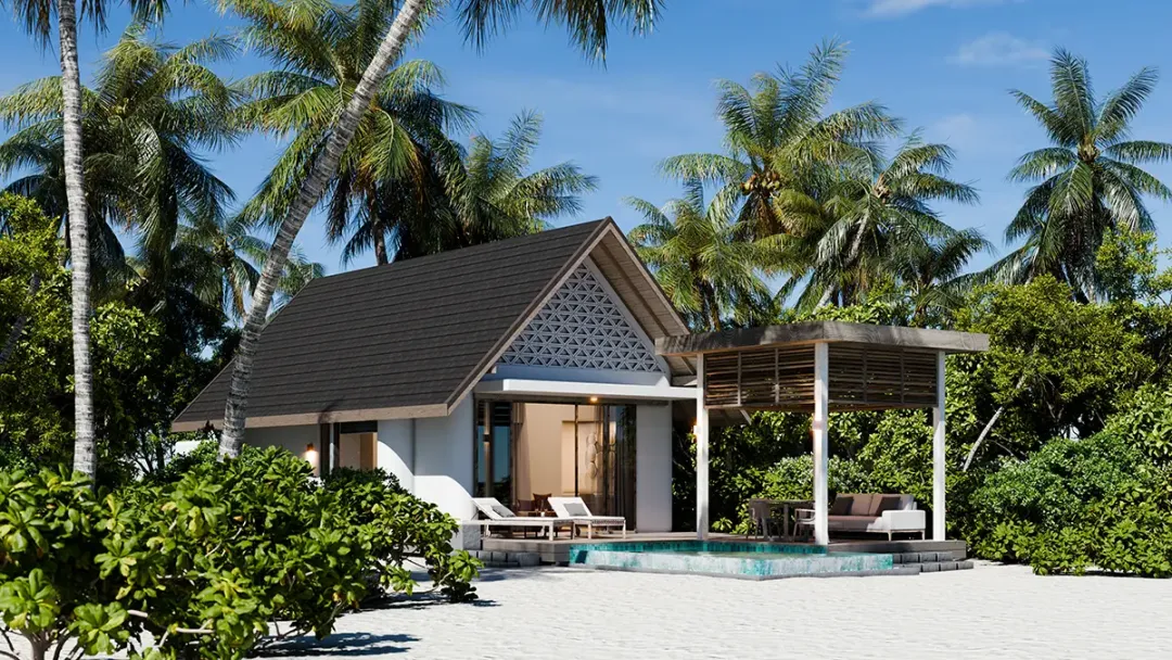 Odysseys Travel - Meyyafushi Maldives - Beach Pool Villa - Exterior