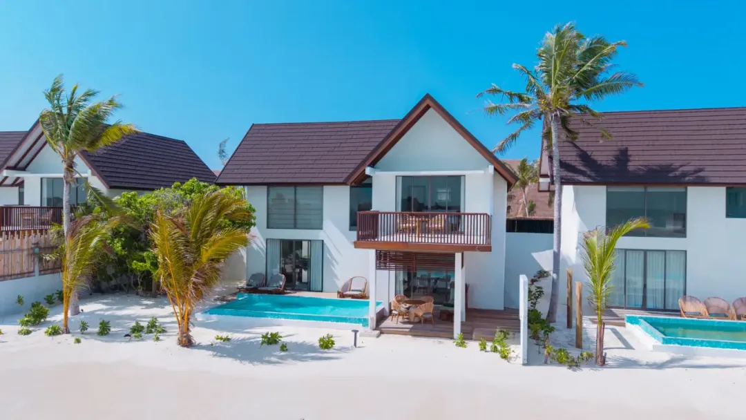 Odysseys Travel - Meyyafushi Maldives - Two Bedroom Beach Pool Suite - Exterior