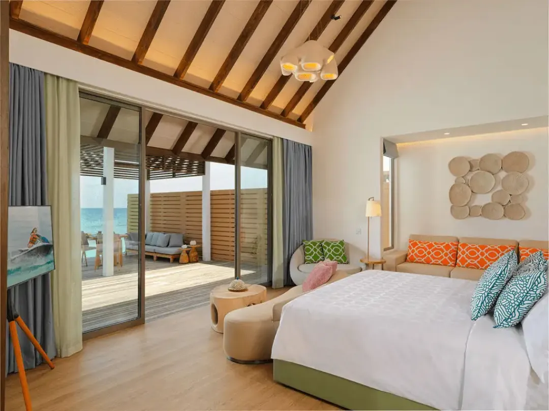 Odysseys Travel - Meyyafushi Maldives - Semi Ocean Pool Villa - King Bed