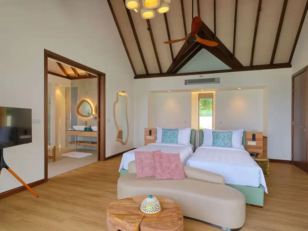 Odysseys Travel - Meyyafushi Maldives - Two Bedroom Semi Ocean Pool Villa - Twin Beds