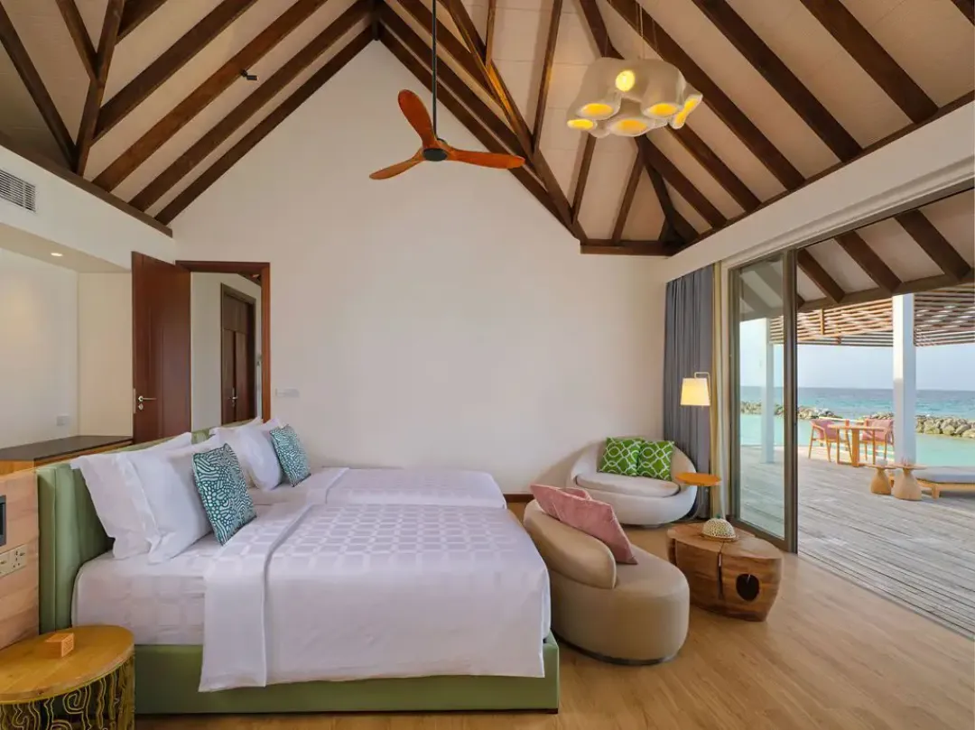 Odysseys Travel - Meyyafushi Maldives - Two Bedroom Semi Ocean Pool Villa - Second Bedroom