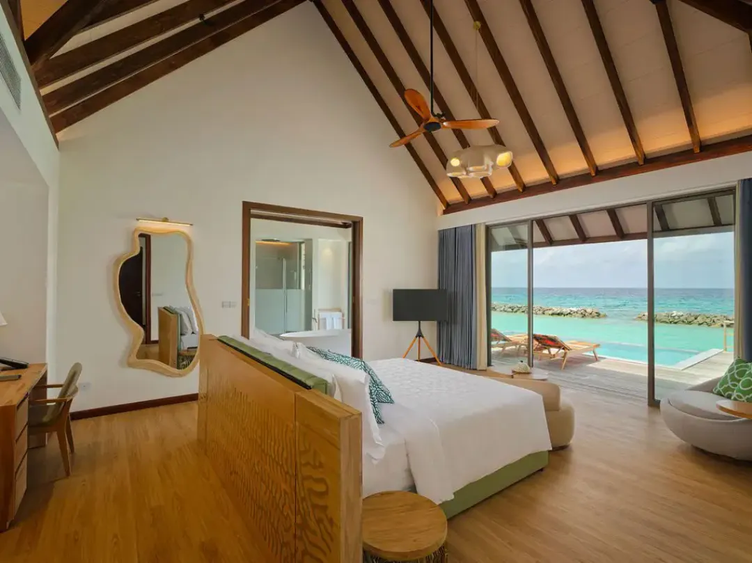 Odysseys Travel - Meyyafushi Maldives - Two Bedroom Semi Ocean Pool Villa - Master Bedroom