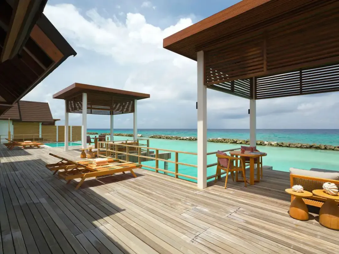 Odysseys Travel - Meyyafushi Maldives - Two Bedroom Semi Ocean Pool Villa - Pool Deck