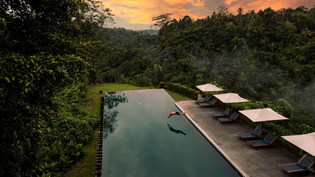 Alila Ubud - Pool Lounge View