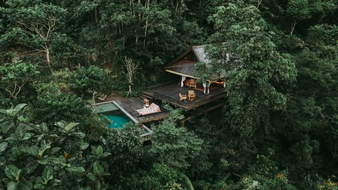 Above the Waterfall Pool Bale - Pool Villa Over View
