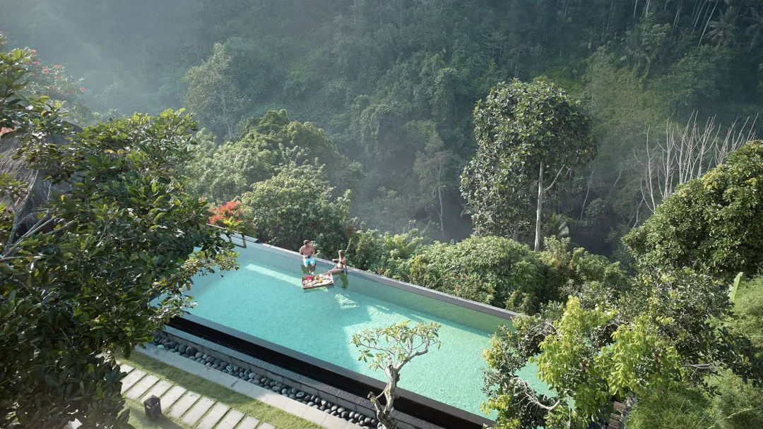 Kamandalu Ubud - Pool Aerial View