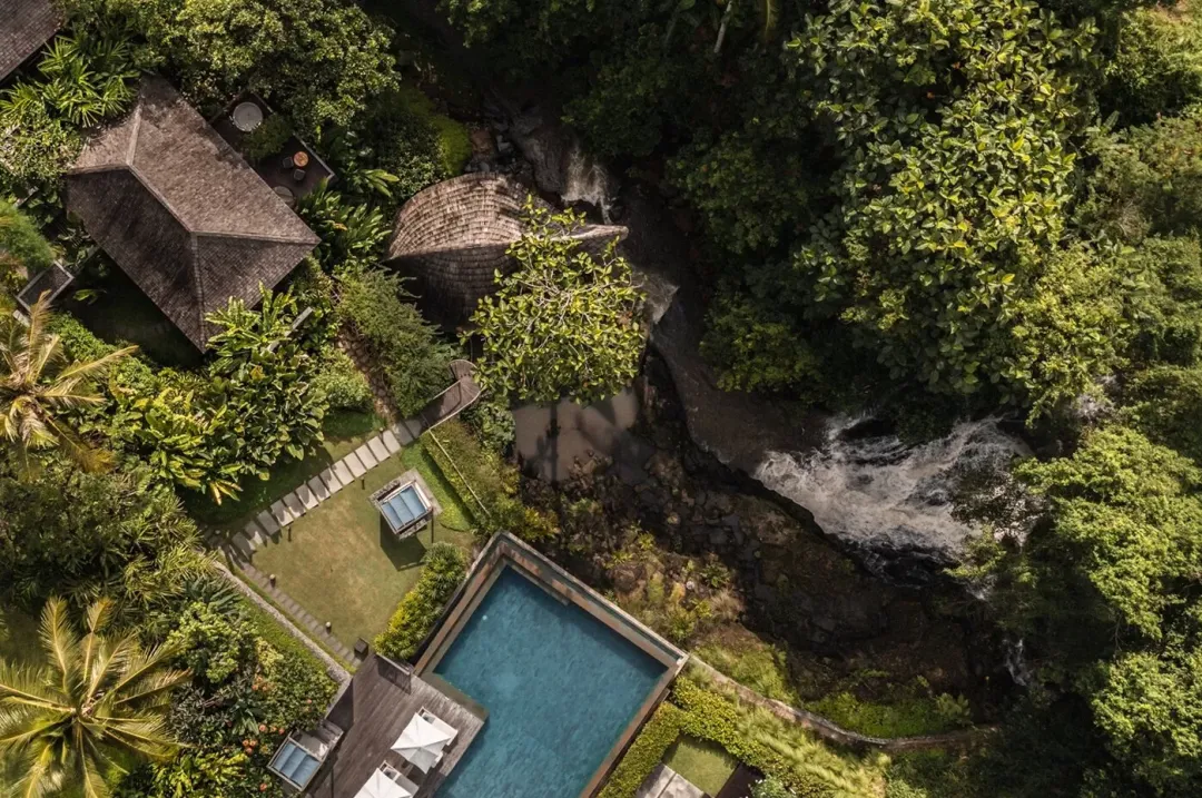 Nirjhara - Pool Aerial View