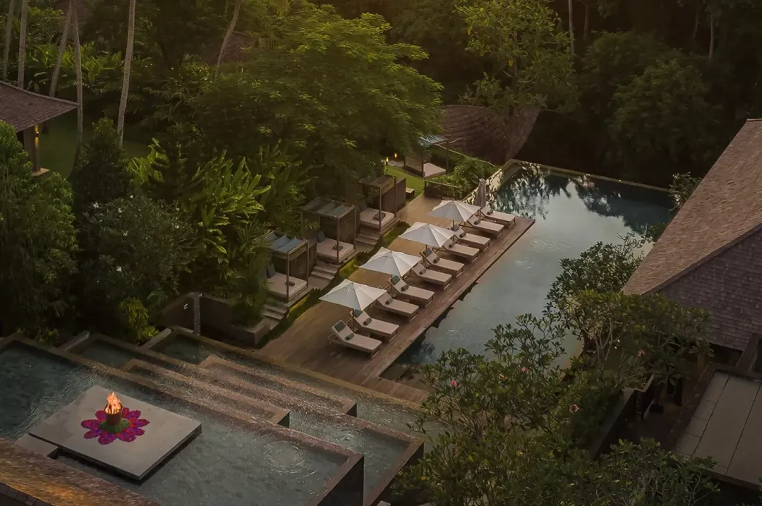 Nirjhara - Suite Pool Aerial View
