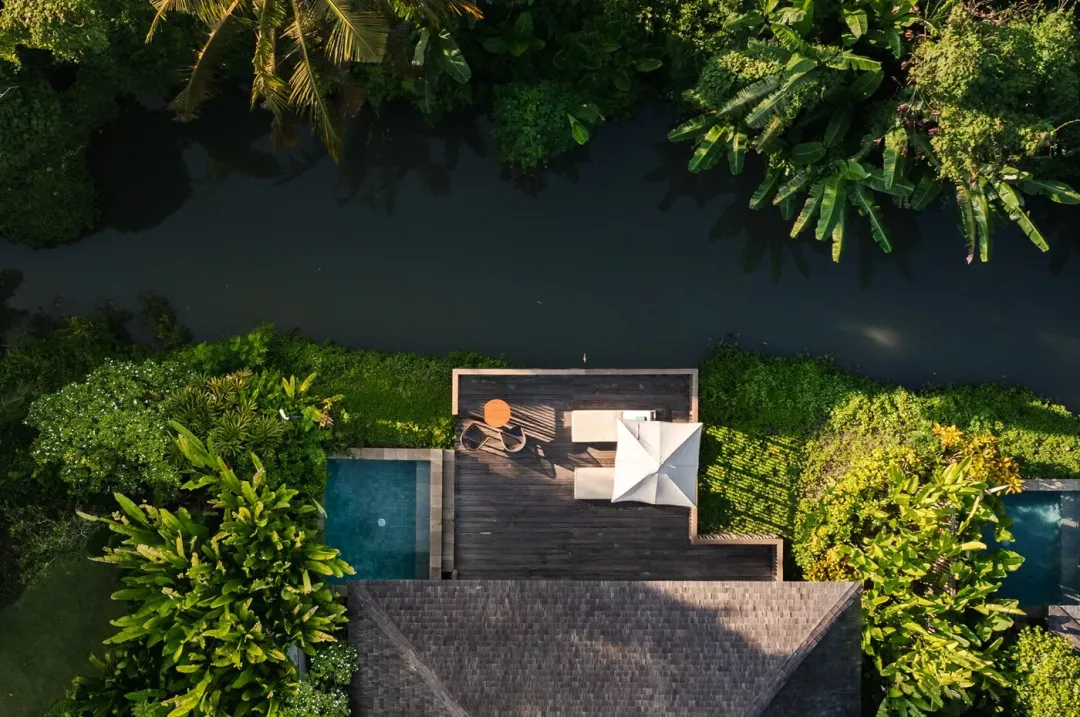 River Pool Pavilion - Villa Aerial View