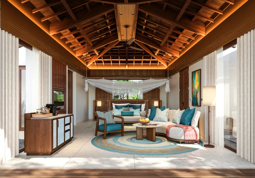 One Bedroom Cliff Pool Villa - Bedroom