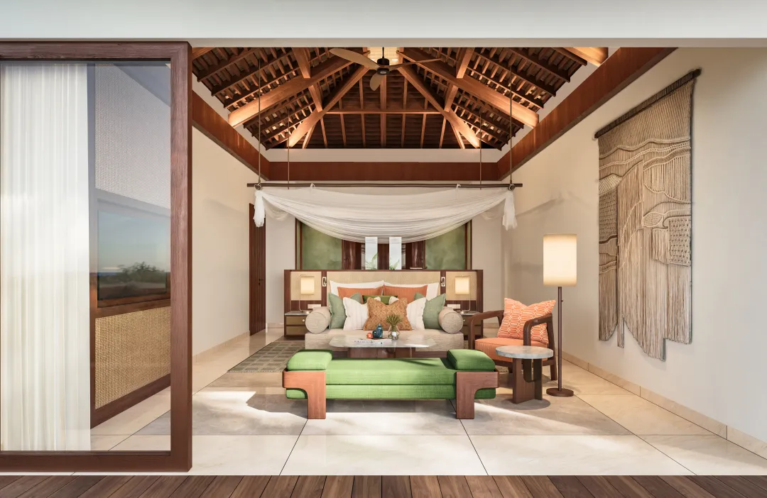 Two Bedroom Cliff Pool Villa - Bedroom