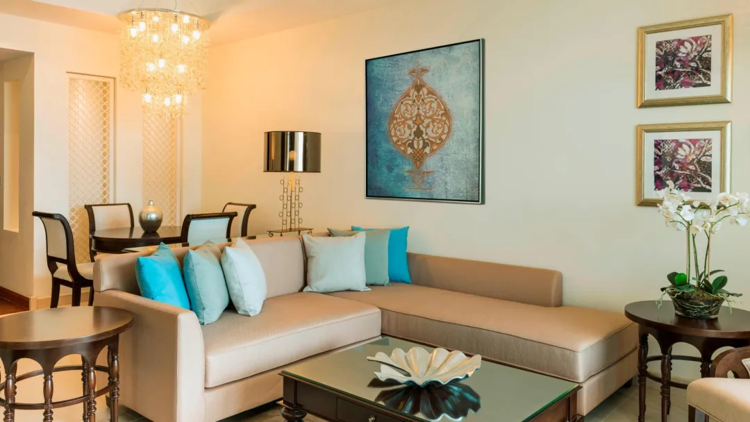 Odysseys Travel - Ajman Saray - Al Dana Creek View Suite - Living Area