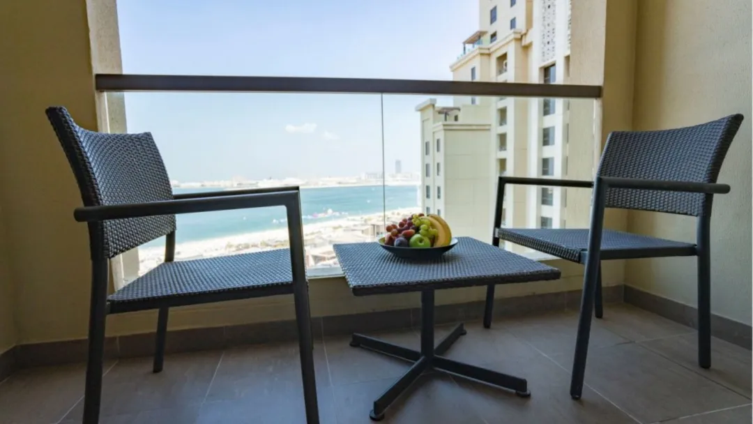 Odysseys Travel - Amwaj Rotana - Rooms - Sea Front View Family Room with Balcony - Balcony