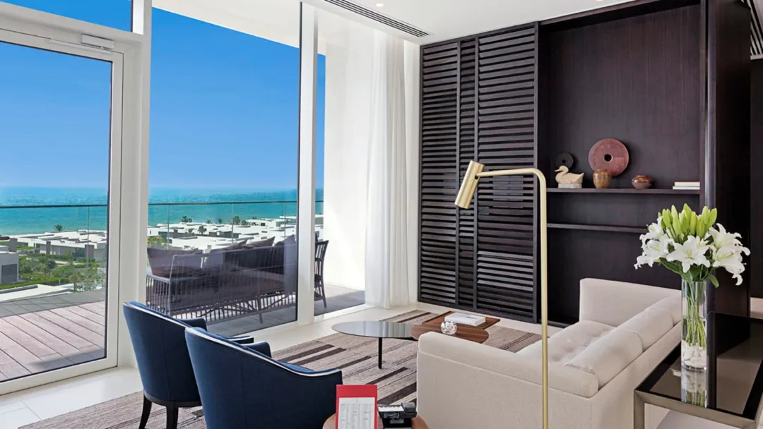 Odysseys Travel - Al Zorah Beach Resort - Premier Ocean View Suite with Private Terrace - Living Area