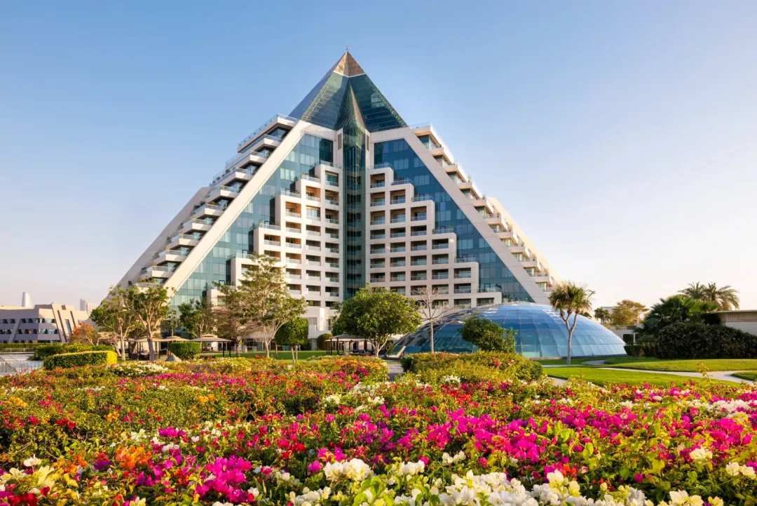 Odysseys Travel - Raffles Dubai - Pyramid and Gardens