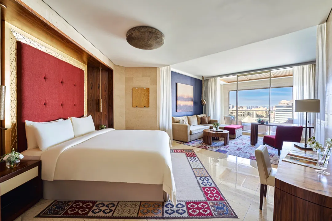 Odysseys Travel - Raffles Dubai - Diplomatic Suite Skyline View - Bedroom
