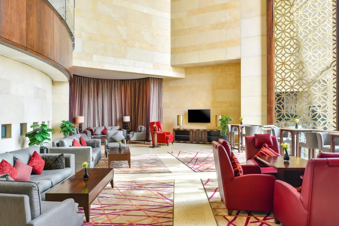 Odysseys Travel - Raffles Dubai - Diplomatic Suite Skyline View - Living Area