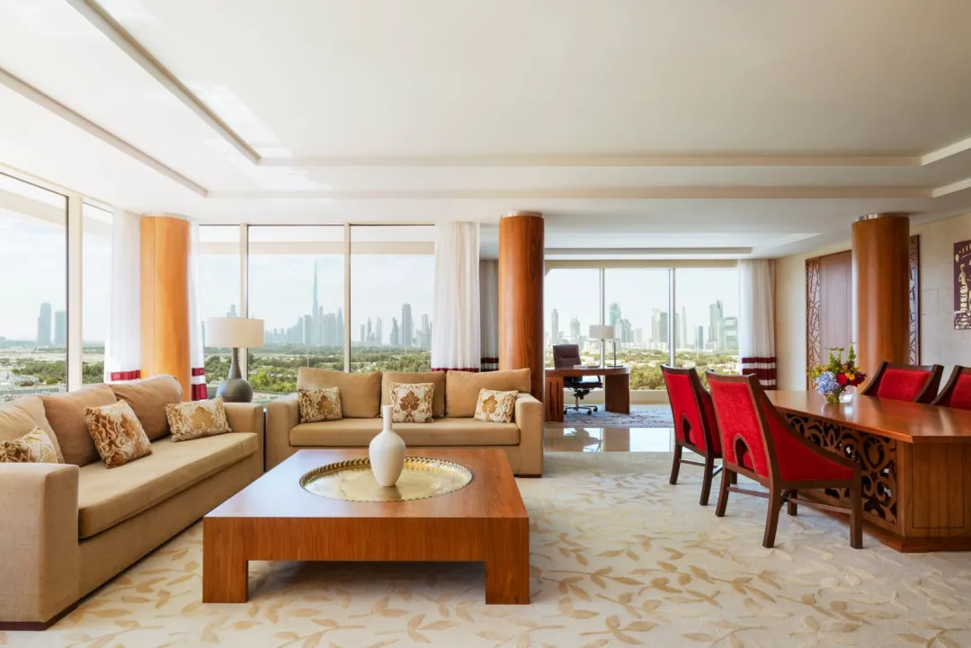 Odysseys Travel - Raffles Dubai - Landmark Suite - Living Area