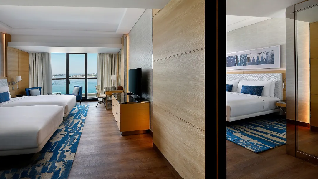 Odysseys Travel - Marriott Resort Palm Jumeirah Dubai - Rooms - Palm Deluxe Family Room - Connecting Bedroom