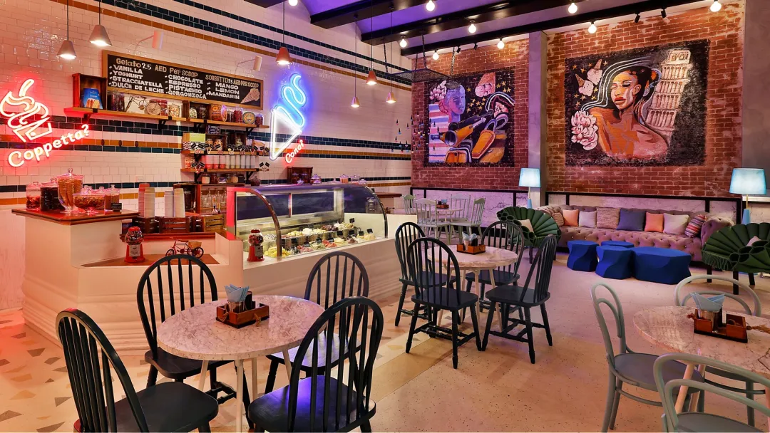 Odysseys Travel - Marriott Resort Palm Jumeirah Dubai - Gelateria by Cucina - Interior set up