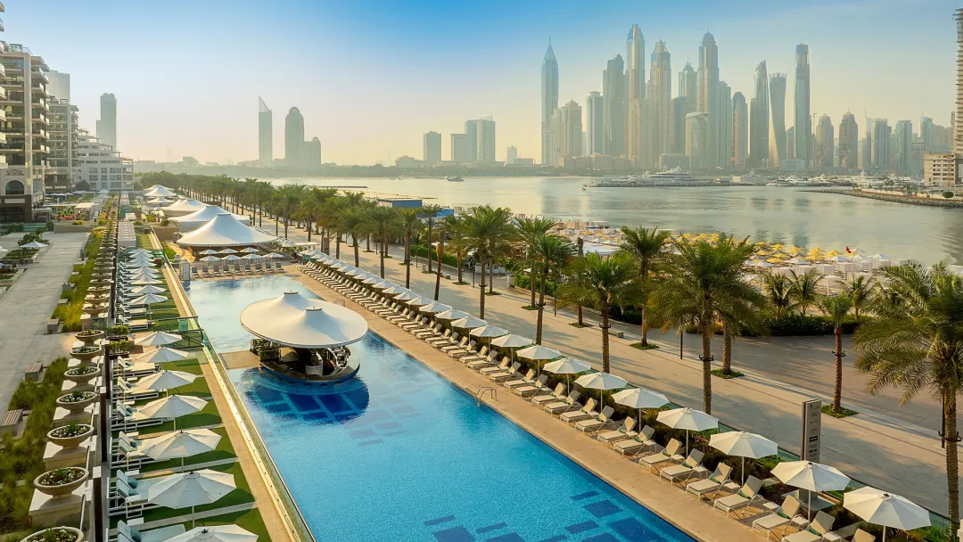 Odysseys Travel - Marriott Resort Palm Jumeirah Dubai - Pool Aerial