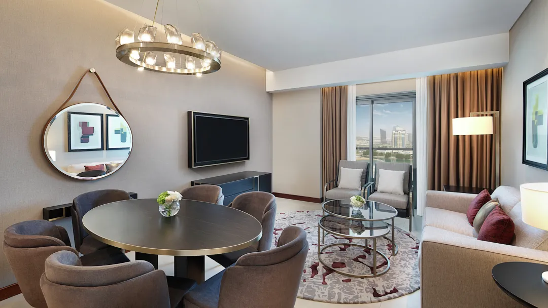 Odysseys Travel - Hilton Doha The Pearl - Rooms - Two Bedroom Suite High Floor Sea View - Living Area