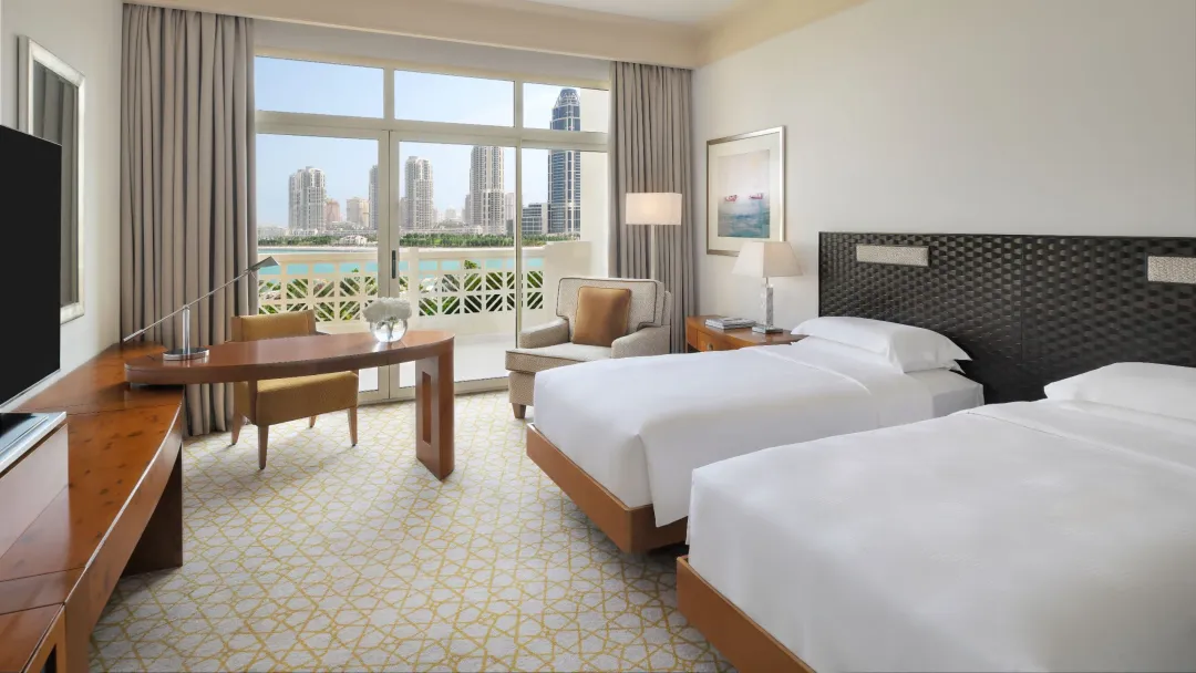 Odysseys Travel - Grand Hyatt Doha - Rooms - King or Twin View - Bedroom Twin