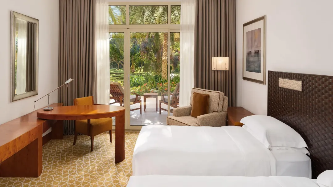 Odysseys Travel - Grand Hyatt Doha - Rooms - King or Twin Terrace - Bedroom Twin