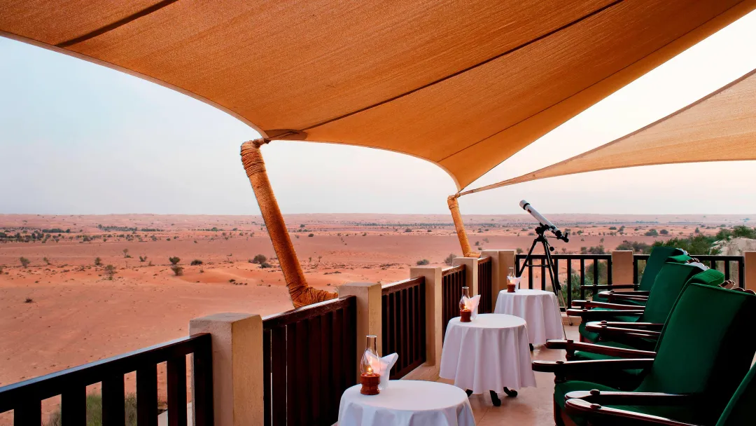 Odysseys Travel - Al Maha, a Luxury Collection Desert Resort and Spa, Dubai - Restaurants - Hajar Terrace Bar - Dubai