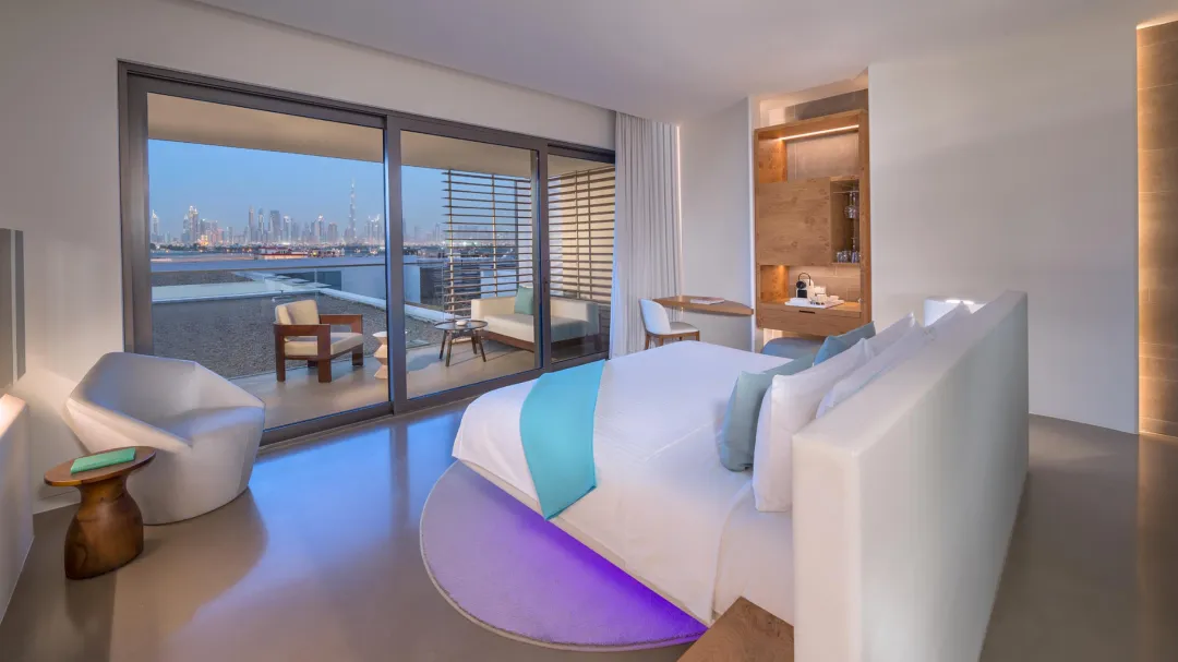 Odysseys Travel - Nikki Beach Resort & Spa Dubai - Rooms - Covet Room Skyline King - Balcony View