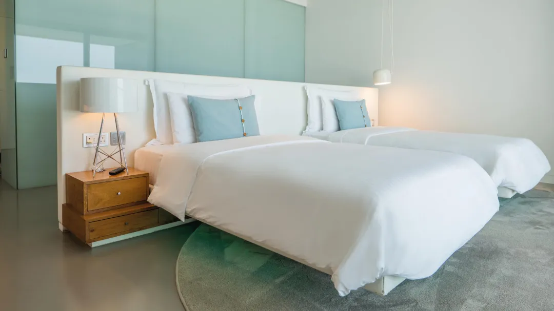 Odysseys Travel - Nikki Beach Resort & Spa Dubai - Rooms - Covet Room Seaview Twin - Bedroom