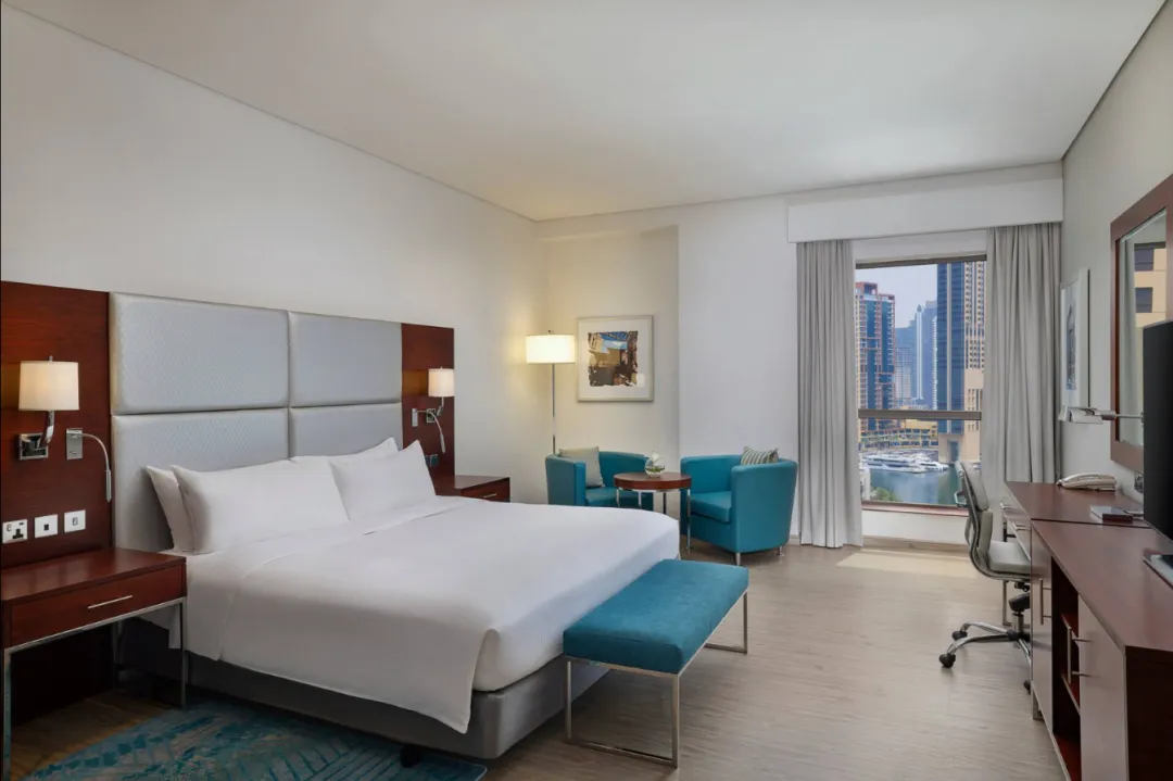 Odysseys Travel - Hilton Dubai The Walk - King Guest Room - Bedroom