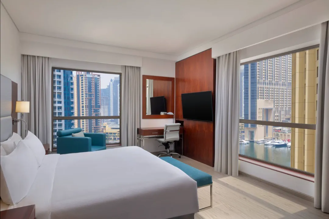 Odysseys Travel - Hilton Dubai The Walk - Two Bedroom Family Suite with Balcony - Bedroom