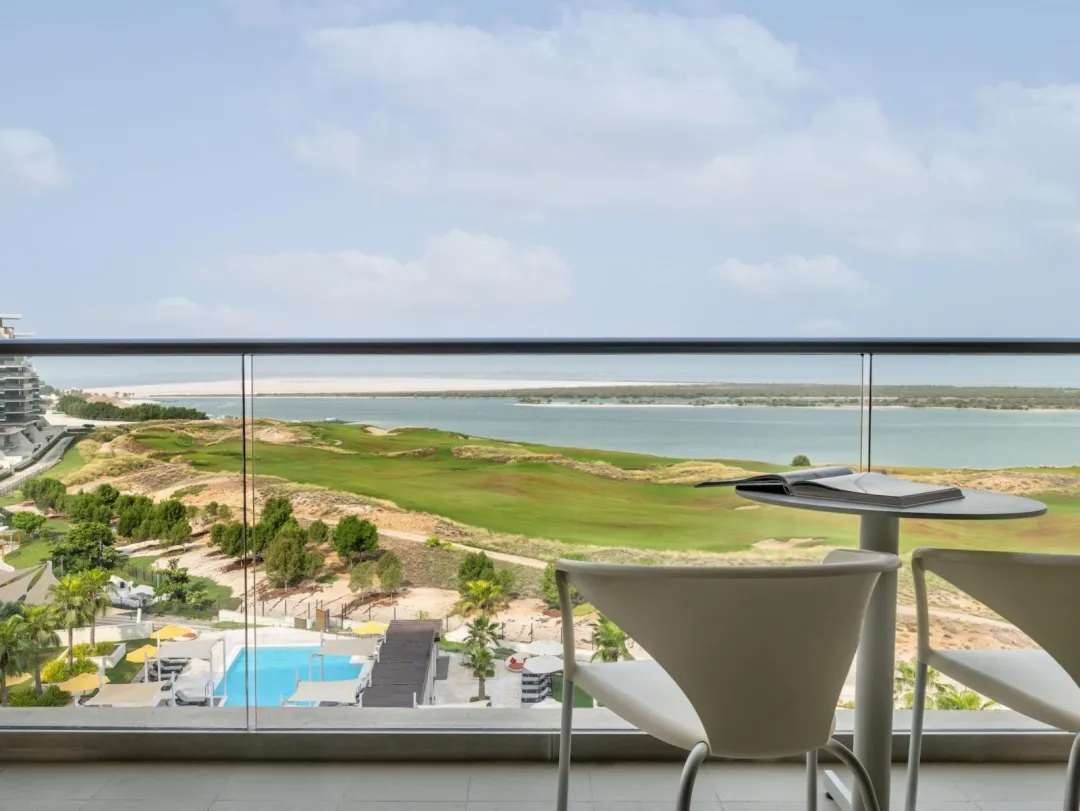 Odysseys Travel - Crowne Plaza Abu Dhabi - Yas Island by IHG - Two Twin Deluxe Sea View Theme Park Access - Balcony