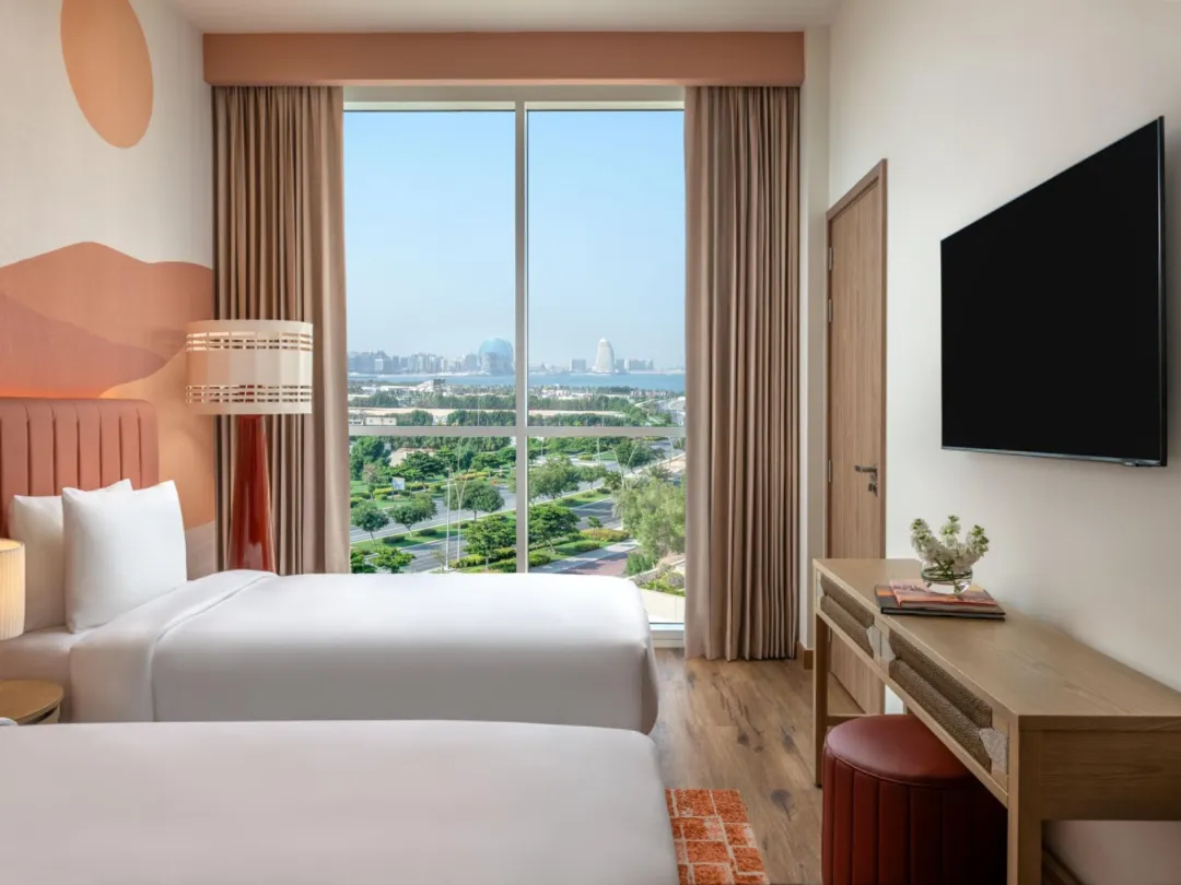 Odysseys Travel - Yas Plaza Circuit - Yas Island by IHG - Two Bedroom Suite Plaza View Theme Park Access - Bedroom (Twin)