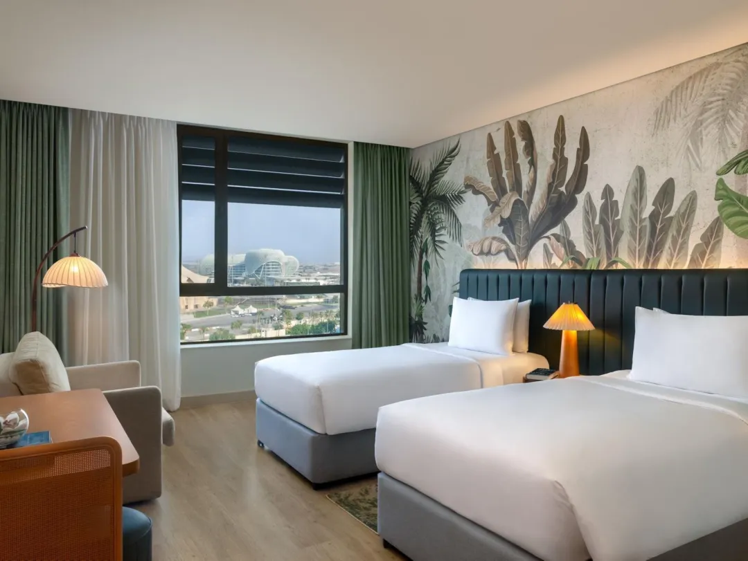 Odysseys Travel - Yas Plaza Mangroves by IHG - Deluxe Room Theme Park Access - Bedroom (Twin)