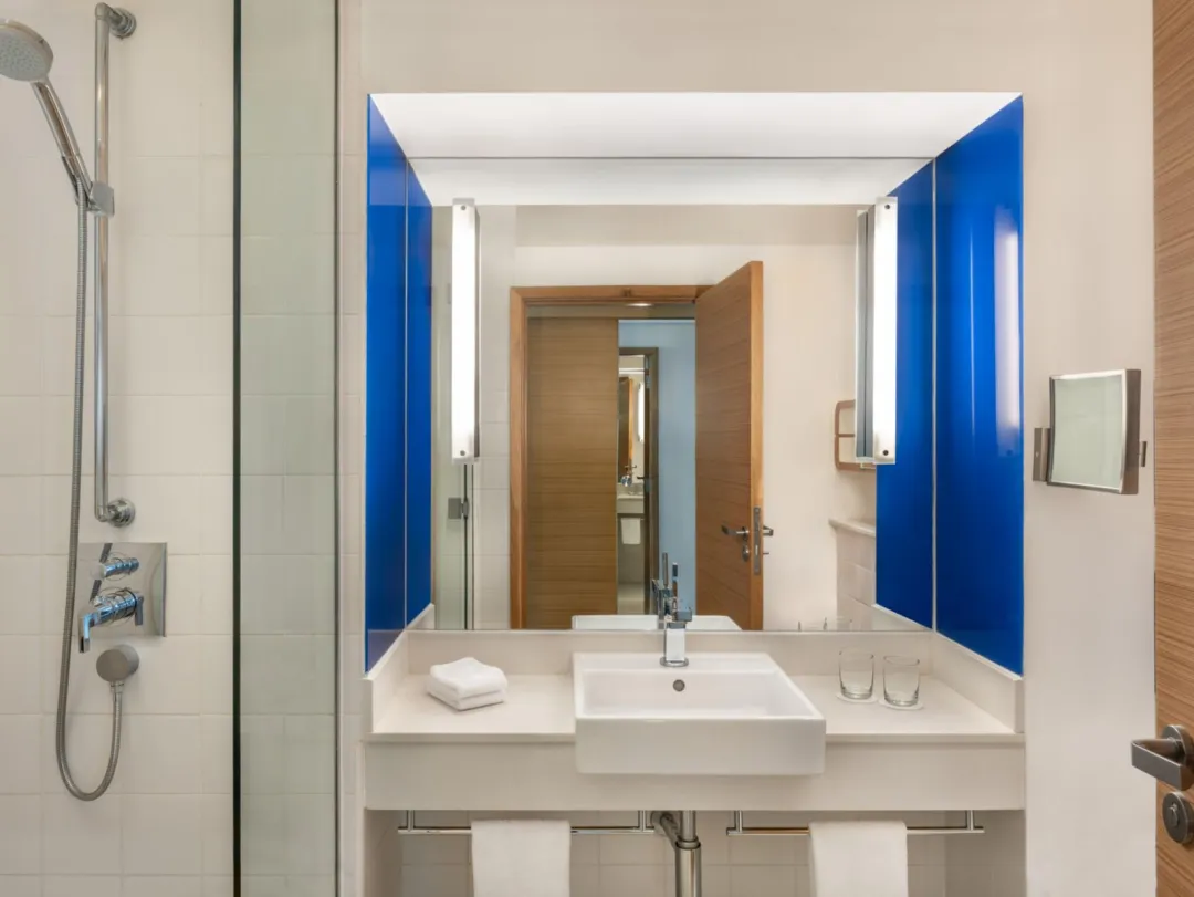 Odysseys Travel - Yas Plaza Bay - One King Deluxe Family Suite Plaza View - Living Area