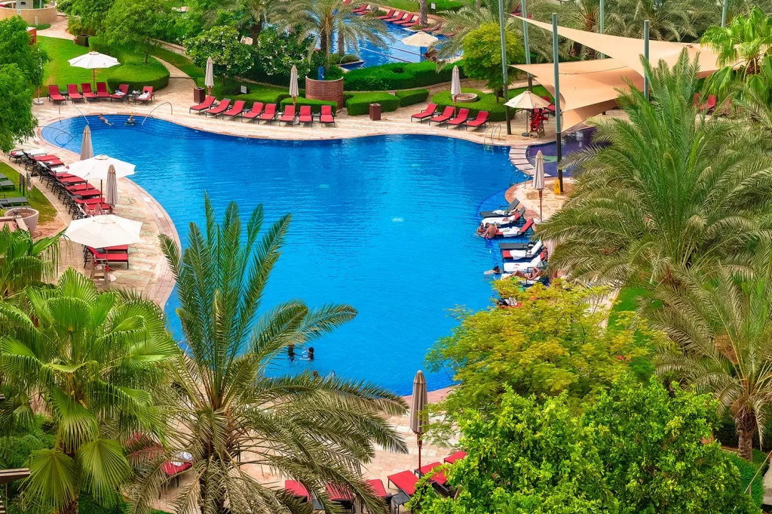 Odysseys Travel - VOGO Abu Dhabi Golf Resort - Resort Pool Aerial