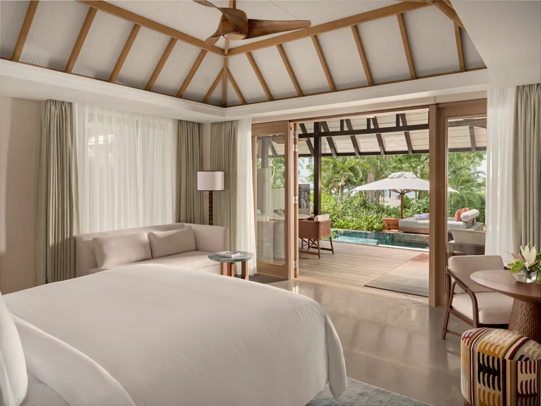 Odysseys Travel - Four Seasons Resort Mauritius at Anahita - Beach-View Pool Villa - Bedroom