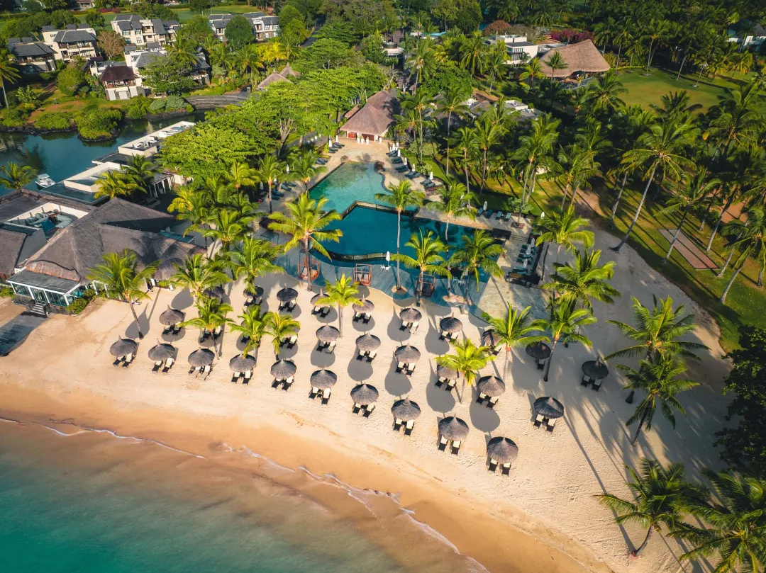 Odysseys Travel - The Bay Club at Anahita - Beach Aerial