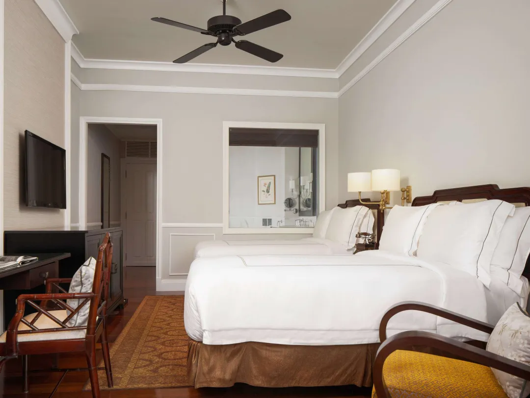 Odysseys Travel - Raffles Grand Hotel d'Angkor - Rooms - State Room - Bedroom (Twin)